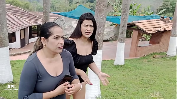 Milf lesbians take the opportunity to calm down their fever by licking their pussies outdoors. PART 1