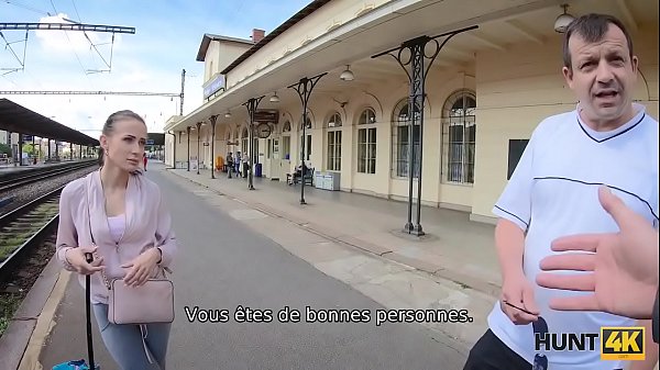 HUNT4K. Hunter meets a girl at the train station and lures her house for sex