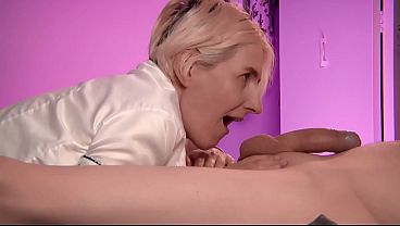 A girl sniffs a guy