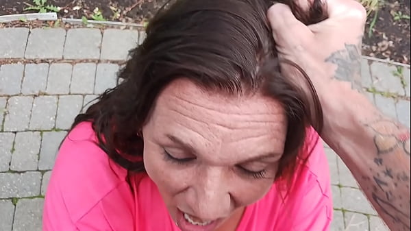 Homemade amature outdoors. Rad Brad Milf gets pussy fucked and throats cock part 2