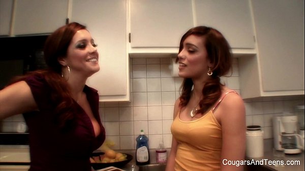 Sexy MILF Fucks a Brunette Teen