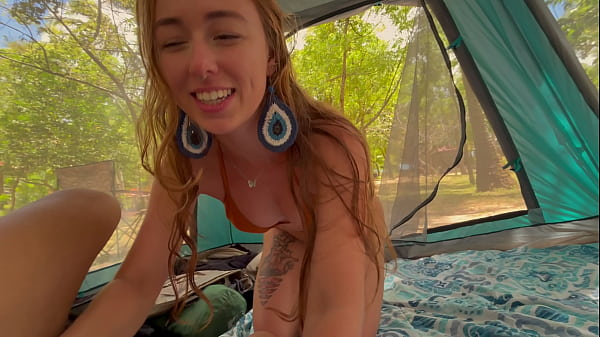 Vlog - I went camping with my girlfriend and came on her face!