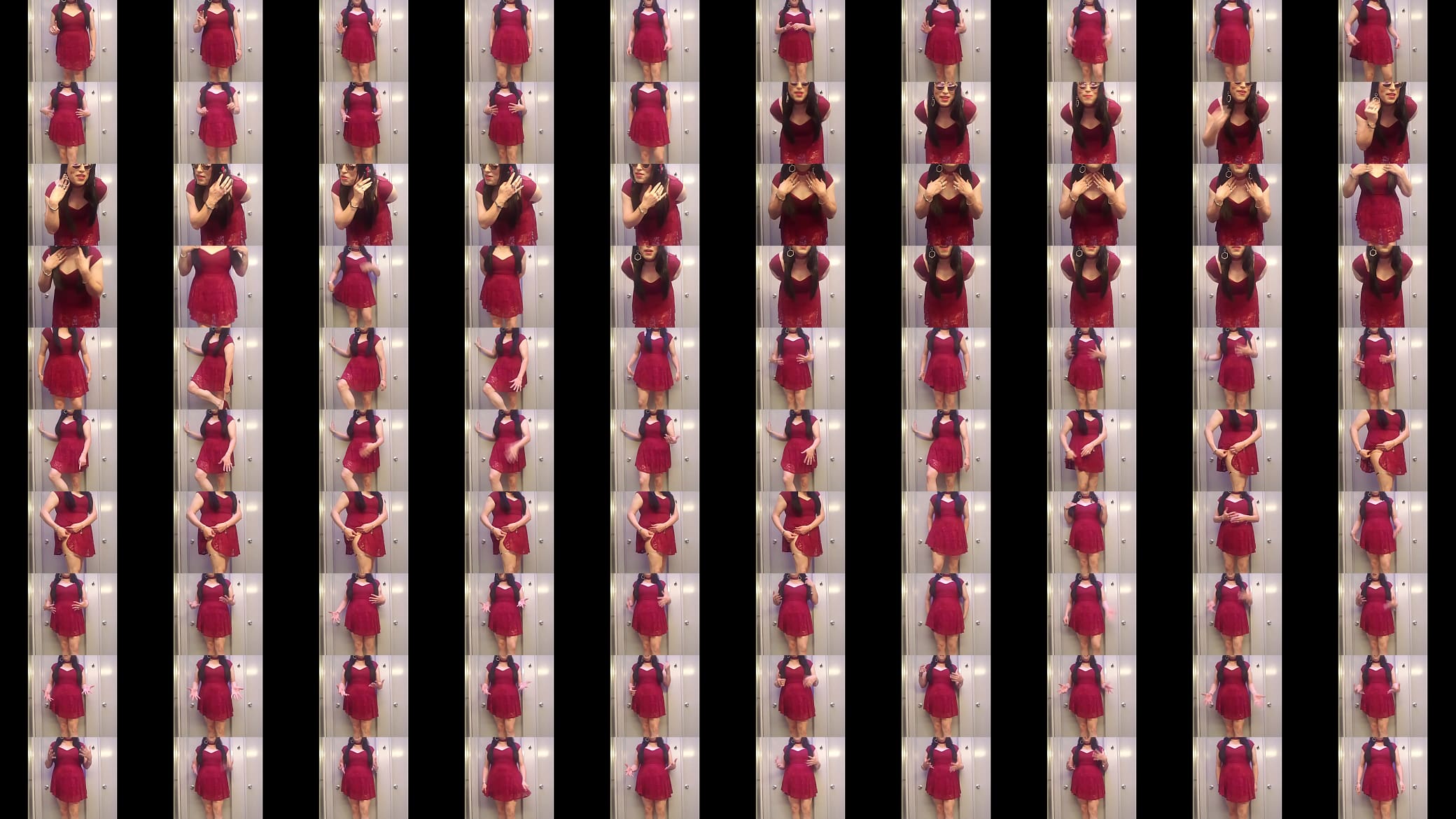 Burgundy Lace Prom Dress Outfit Video 预览图
