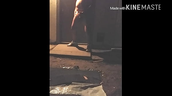 Jacking off in neighbor's backyard - HD