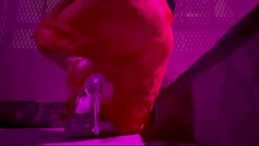 Italian Artemisia Love solo smoking sesh outdoor wearing high heels