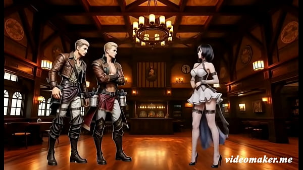 Download Video - Mikasa Ackerman with a very sexy dress at cadet promotion ball will please Jean and Reiner
