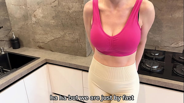 Stepson Fucks Busty Stepmother While Stepfather Isn't Home - Russian Amateur with Conversations and English Subtitles