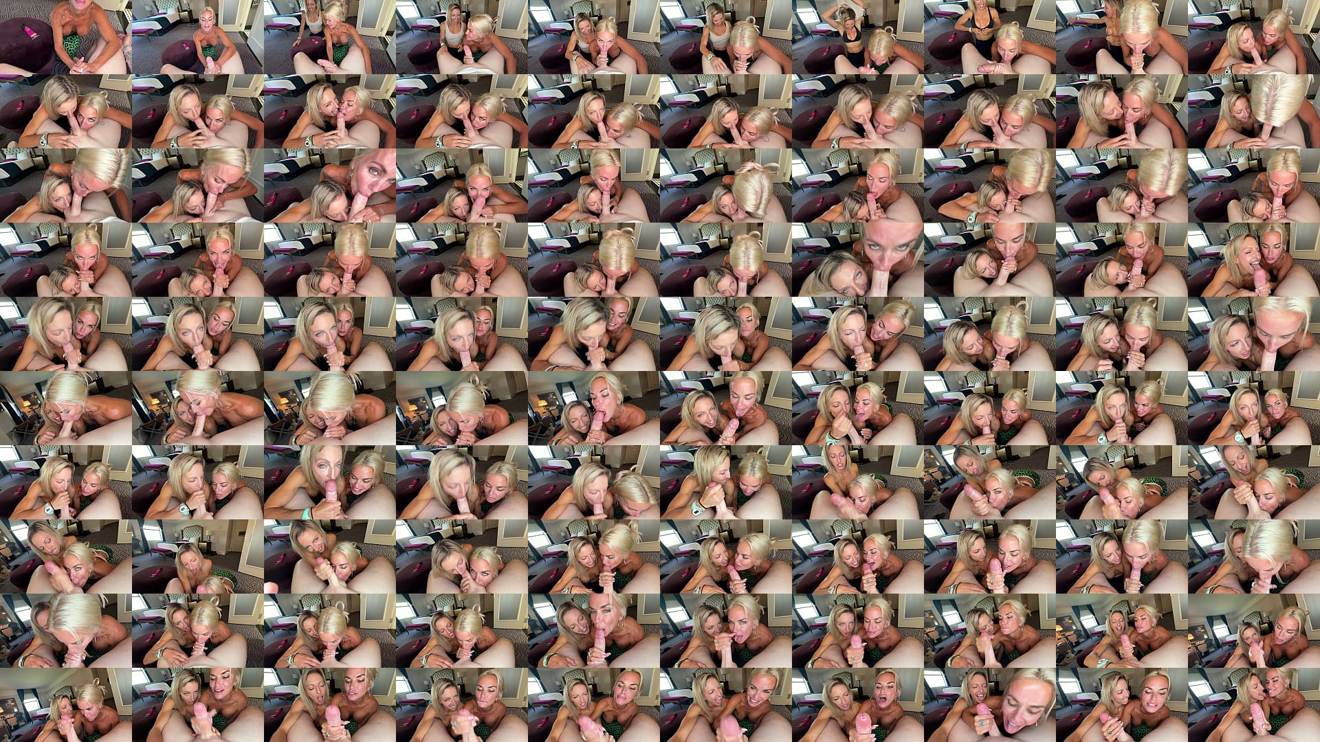 Blonde Milfs team up for handjob 预览图