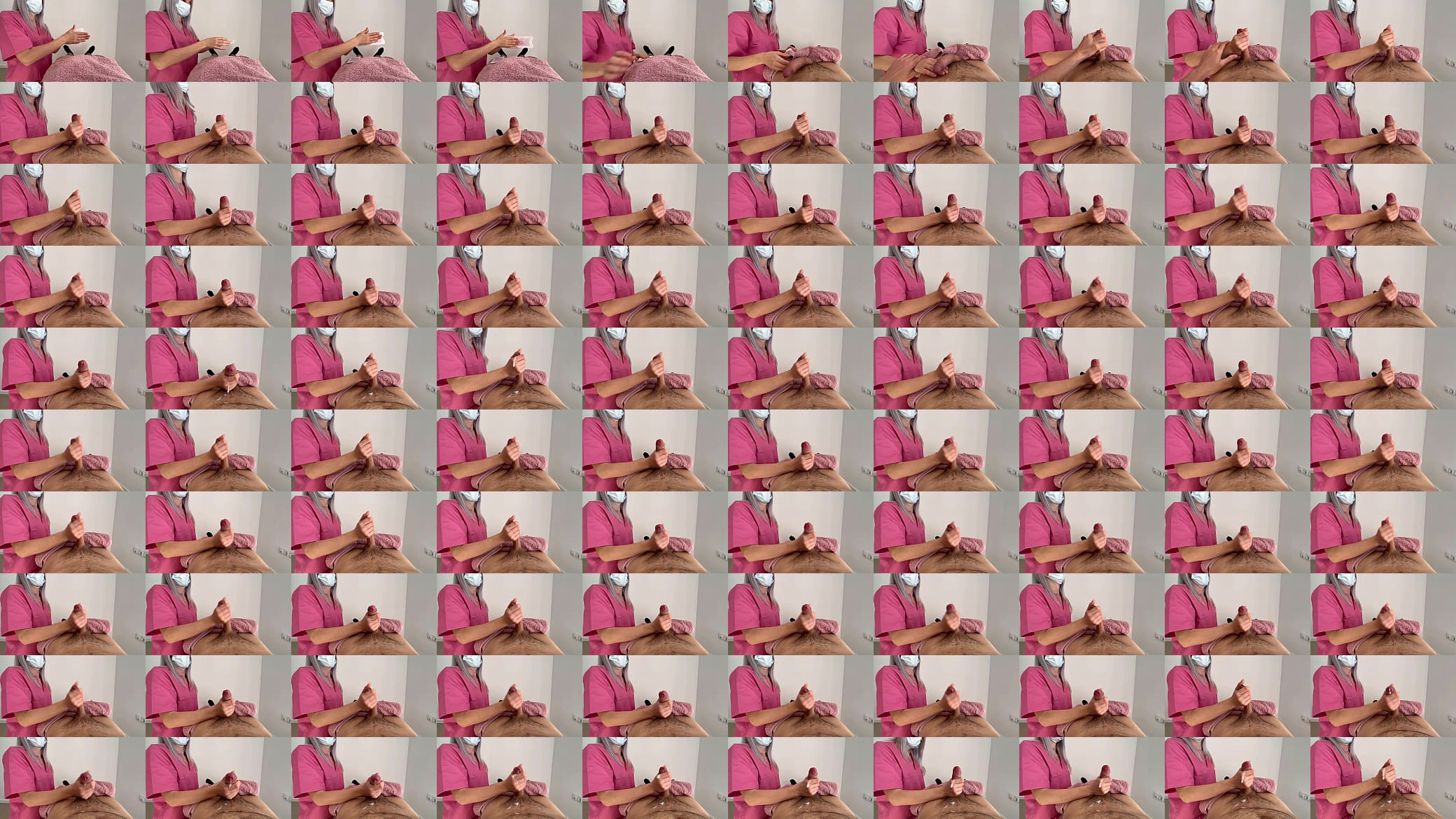 Cock waxing by cute amateur girl who gives me a surprise handjob until I finish cumming 预览图