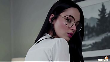 Download Video - Fucking the private teacher when no one was Home &vert; Pussy orgasm &vert; big ass and white tits of a woman wearing glasses &vert; dark haired woman was secretly fucked - AI