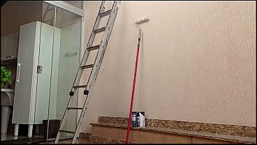My husband watched me seduce and fuck our house painter - Full on RED
