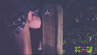 She loves pissing in the garden at night