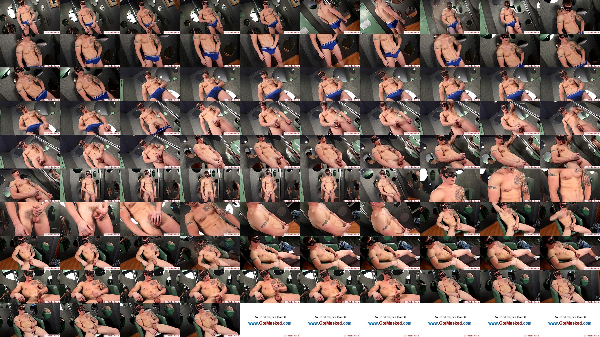 Tatooed muscle guy wanking his fine cock gay boys 预览图