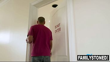 Stepdaughter Myra Moans and Stepbrother Join Stepmom Ryan Keely in Squirting Threesome