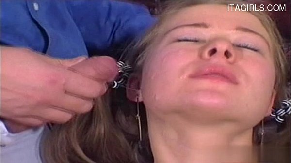 Busty girl surprise facial