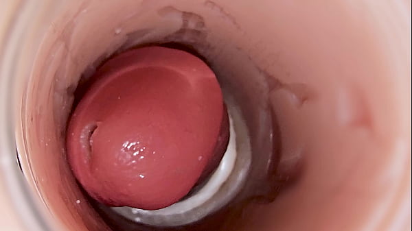 Camera inside deep pussy captures huge ejaculat...