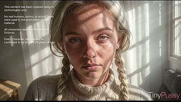 skinny cutie with pigtails sucks awesome[AI] 2 min