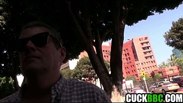 Pervy Cuckold Watching Interracial Couple Fuck