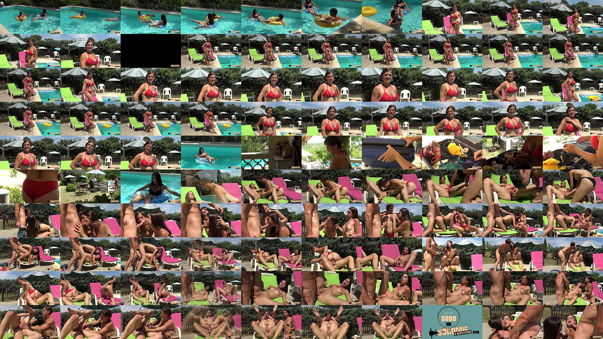 Marie et Candie se font baiser au bord de la piscine 预览图