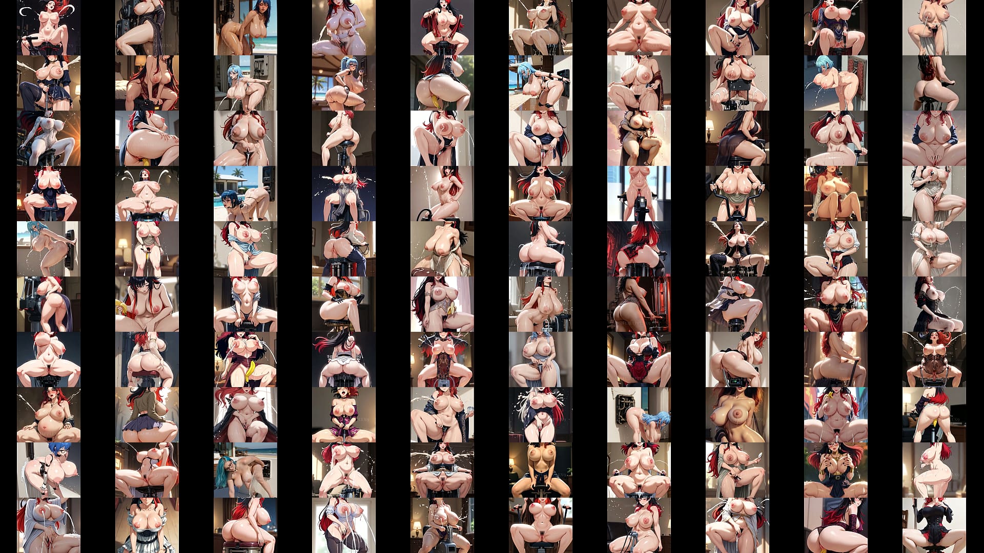 fujicompilation #14 - Black Hair Red Tips Nymph Masturbates with Banana 预览图