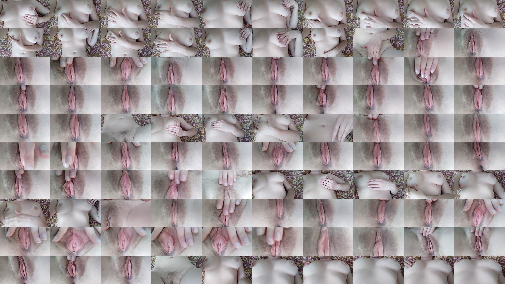 Amateur Babe Fingers Her Pink Pussy Closeup Till She Cums and Play Big Natural Tits - Awesome solo masturbation and real female orgasm 预览图