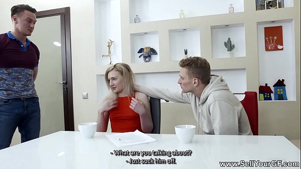 Download Video - Sell Your GF - Blonde Lizi Smoke fucked for dress loan
