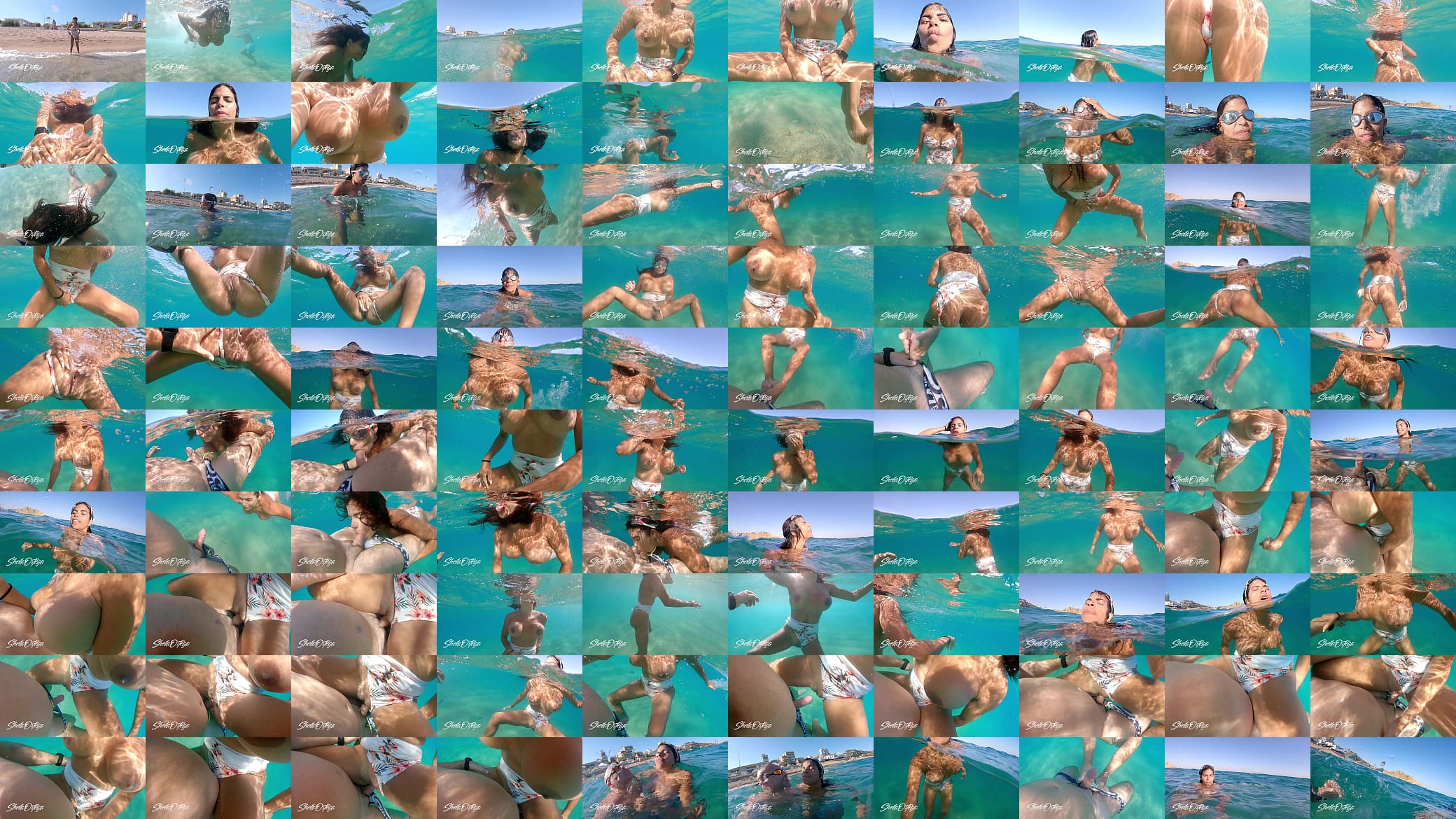 Pornstar Sheila Ortega Sucking and Fucking underwater while snorkeling 预览图