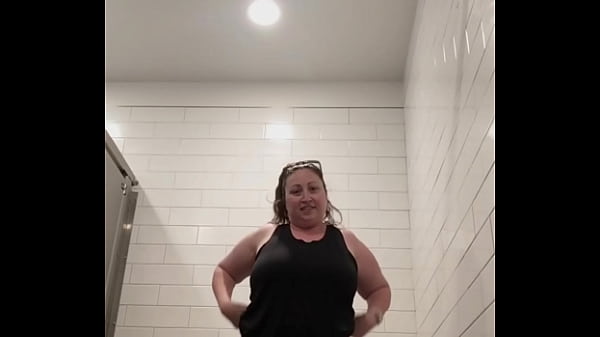 Curvy MILF in Public Toilets Horny in Cotton Pa...
