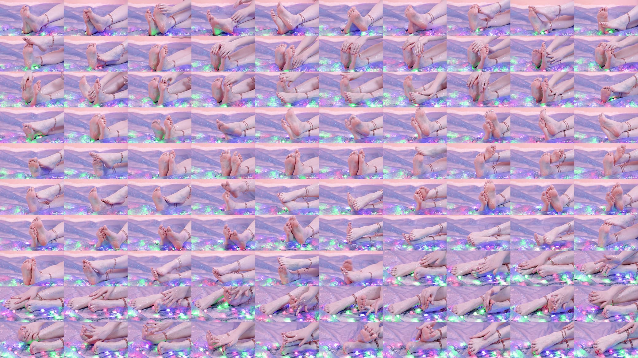 Shiny glitter Feet Video, Close up 预览图