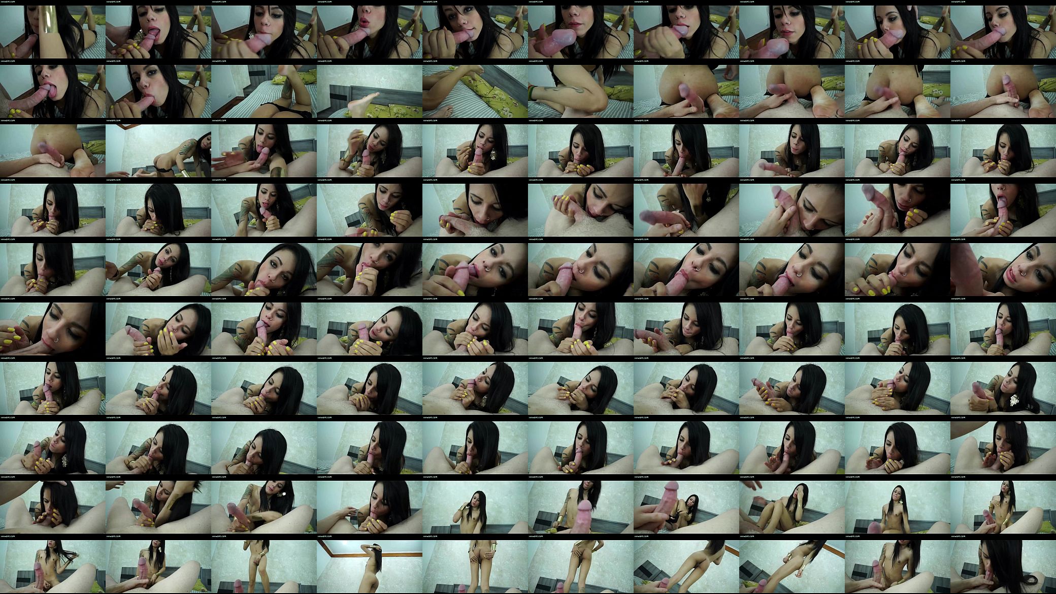 Brunette shemale sucking cock with lust 预览图