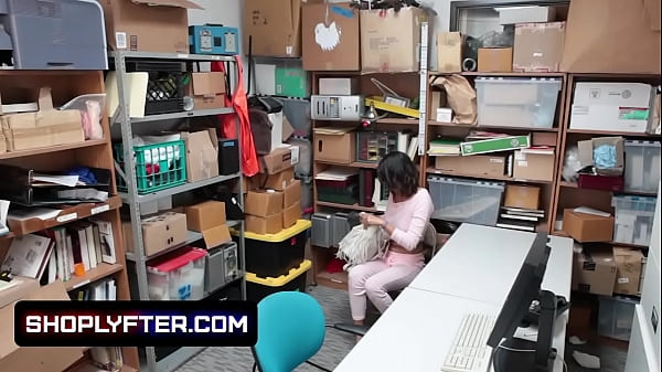 Tanned Beauty Kat Arina Caught Shoplifting In A Store And Punished