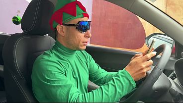 I convinced my stepmother to come help me start the car! Since it's Christmas, I asked her for a special gift and she gave it to me.