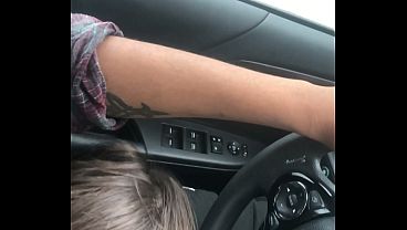 Lesbian bestfriend give sloppy road head