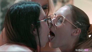 Download Video - Lesbian roommates having threesome with big tits blonde milf