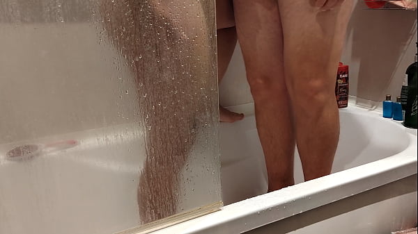 Shower mutual masturbation