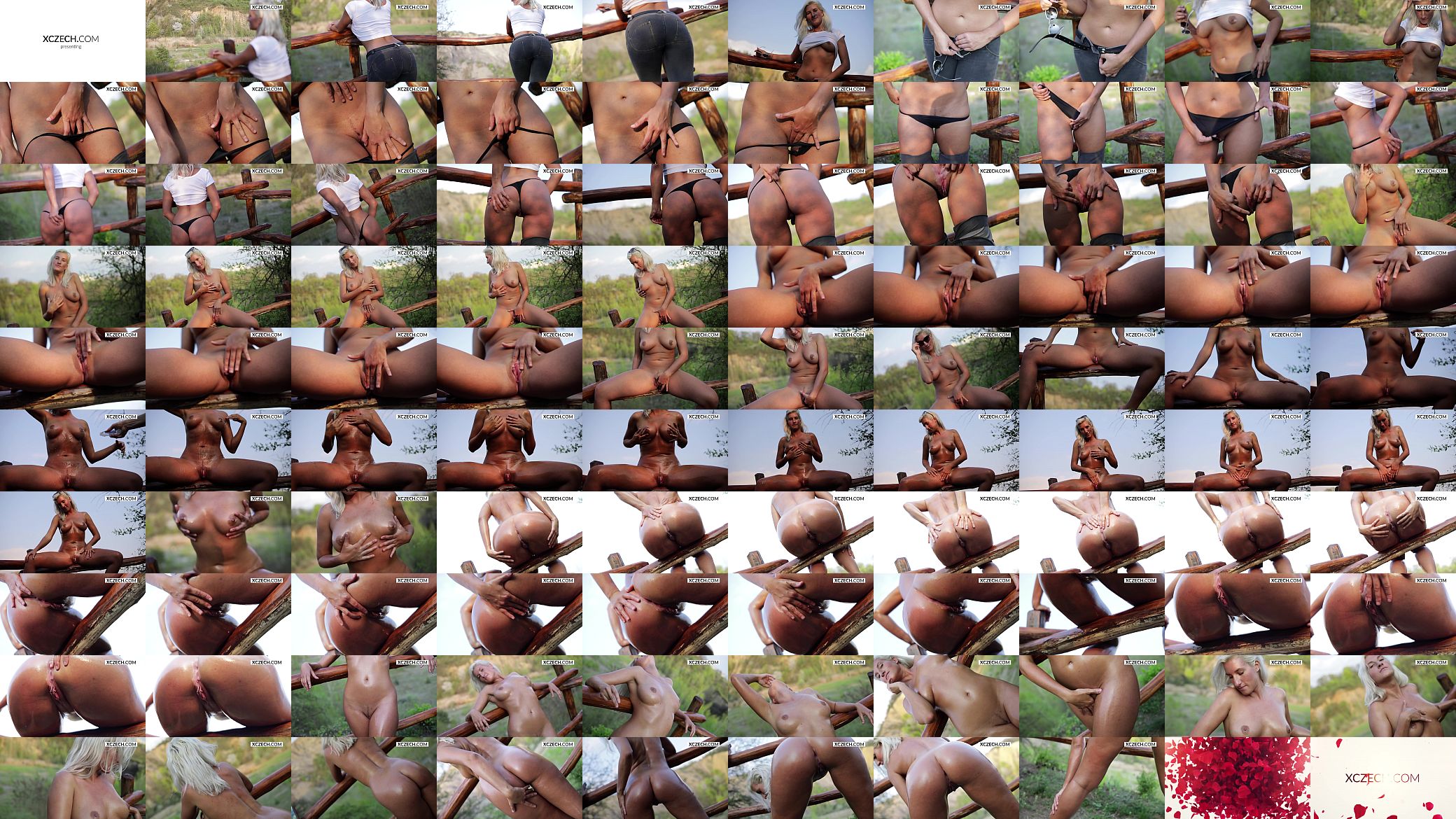 Czech titty girl playing with her pussy outdoor 预览图