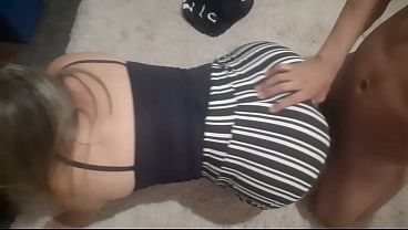 Busty mature MILF with a big butt has sex with her neighbor while her husband is away.