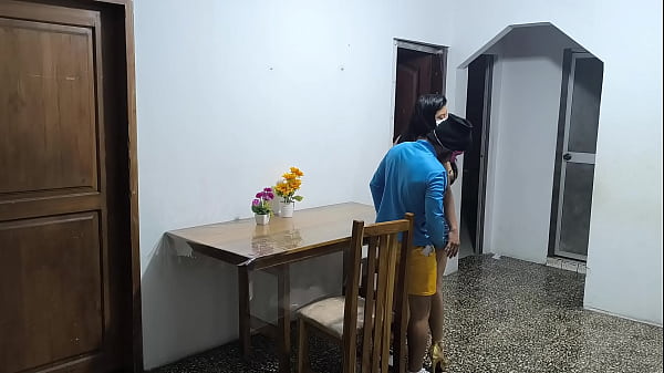 A Latino and his Arab friend are on a business visit to Colombia! The extravagant Latino fucks the waitress who serves them.
