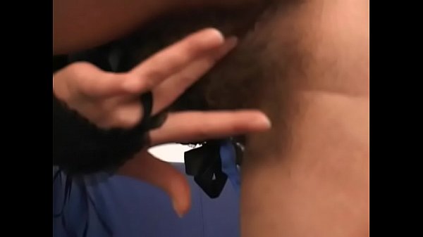 Young slut Winnie with huge bush love to ride a black cock on the couch