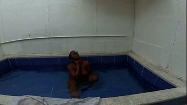 Download Video - Pretty Hot Black Ebony Girl Gave Guy a Really Nice Blowjob Outdoor In The Cool Pool Water Almost Made Him Bust a Cumload- Jhodez1