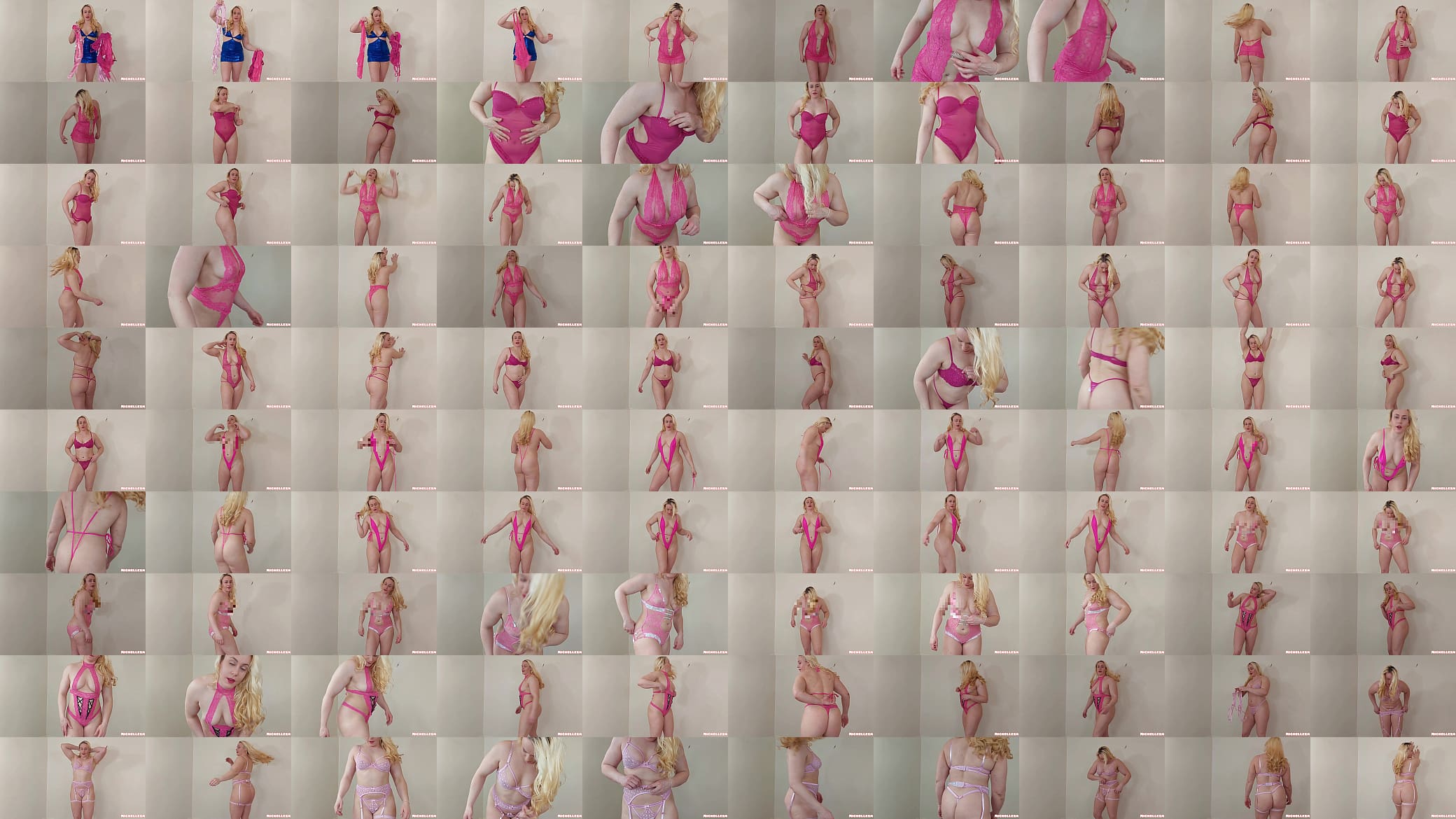 Sexy milf hot pink lingerie try on haul 预览图