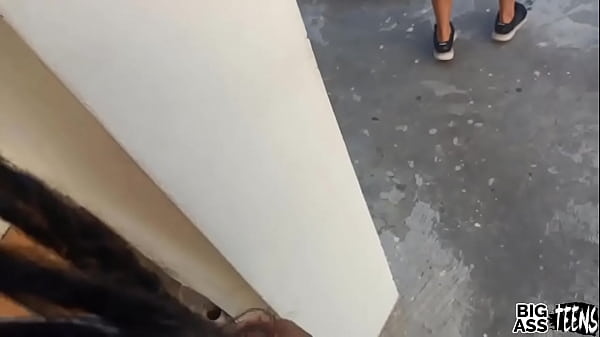 Sex with stepdaughter on the roof of the house the neighbors almost caught us fucking
