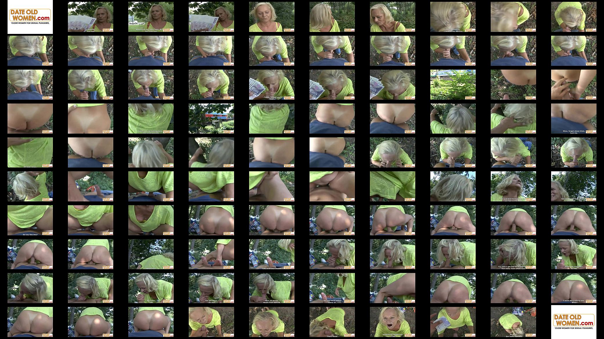 Granny fuck for money in a public park 预览图