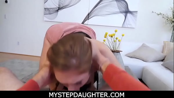 MyStepDaughter - Horny blonde hottie Skylar Snow seduces and gives blowjob to stepfather