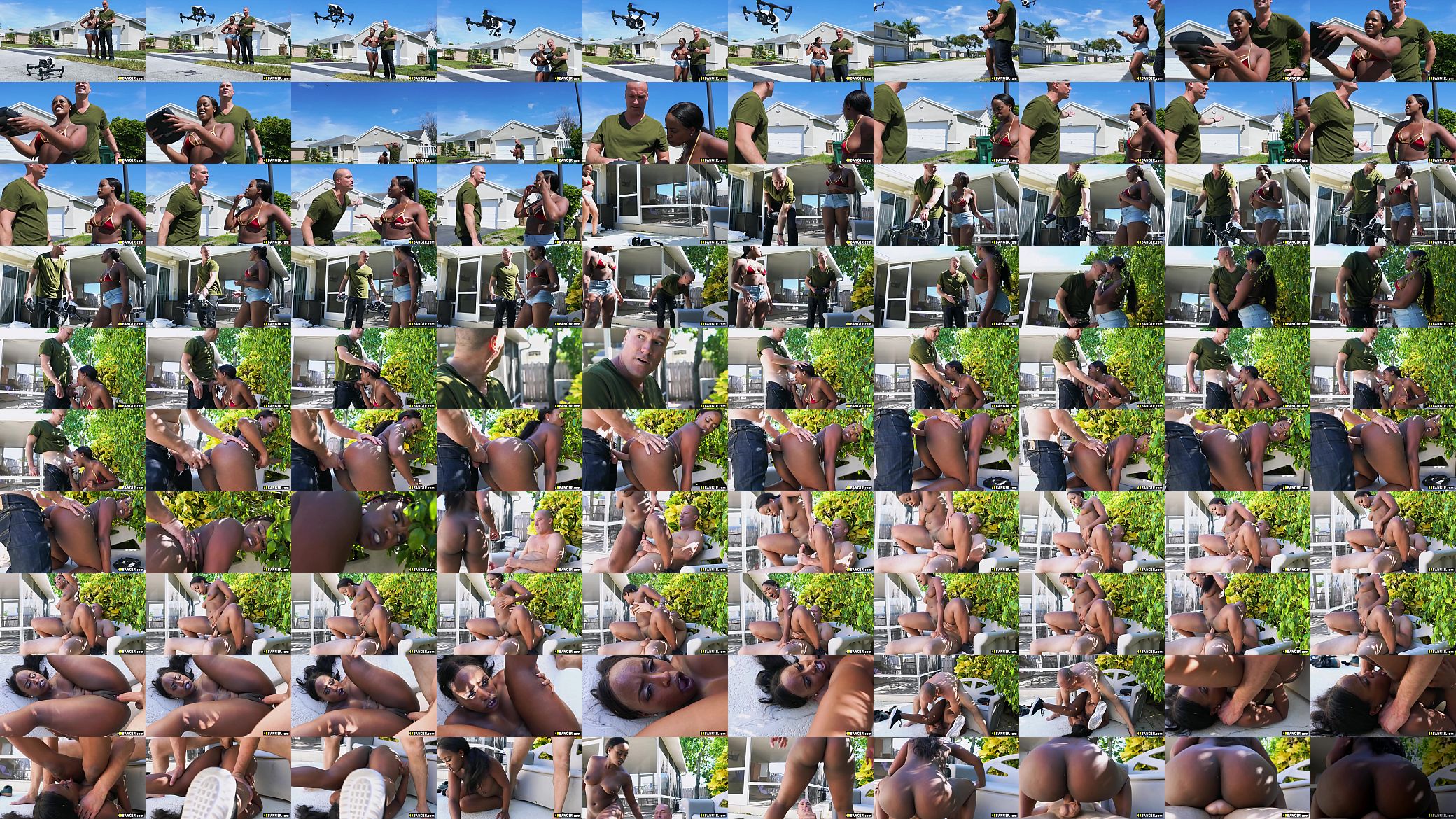 Big Ass Queen Nyna Stax Fucks and Blows Outdoors in Garden 预览图