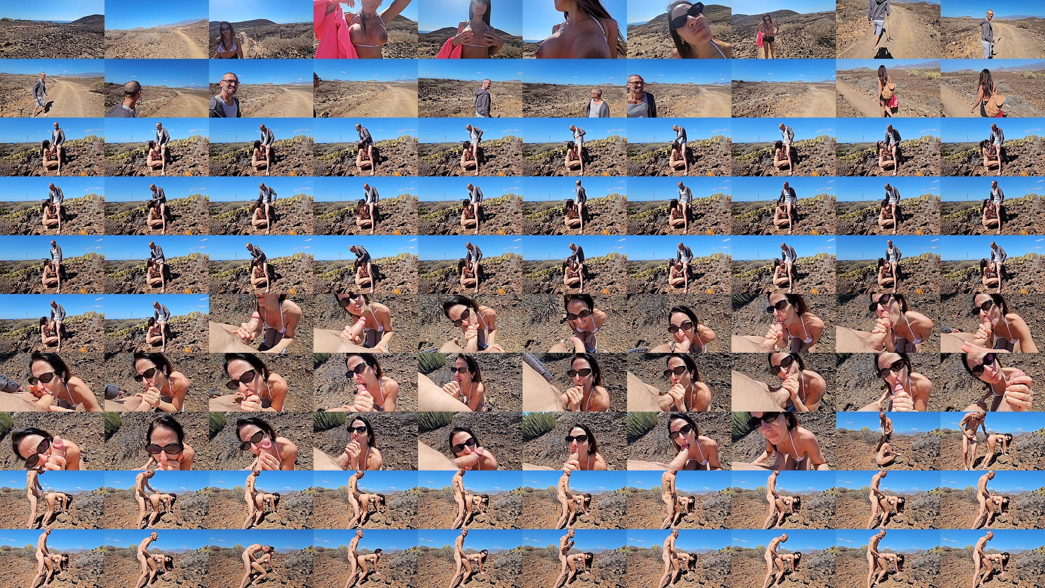 Real sex in the yellow mountain desert. Full video on my Red Page. 预览图