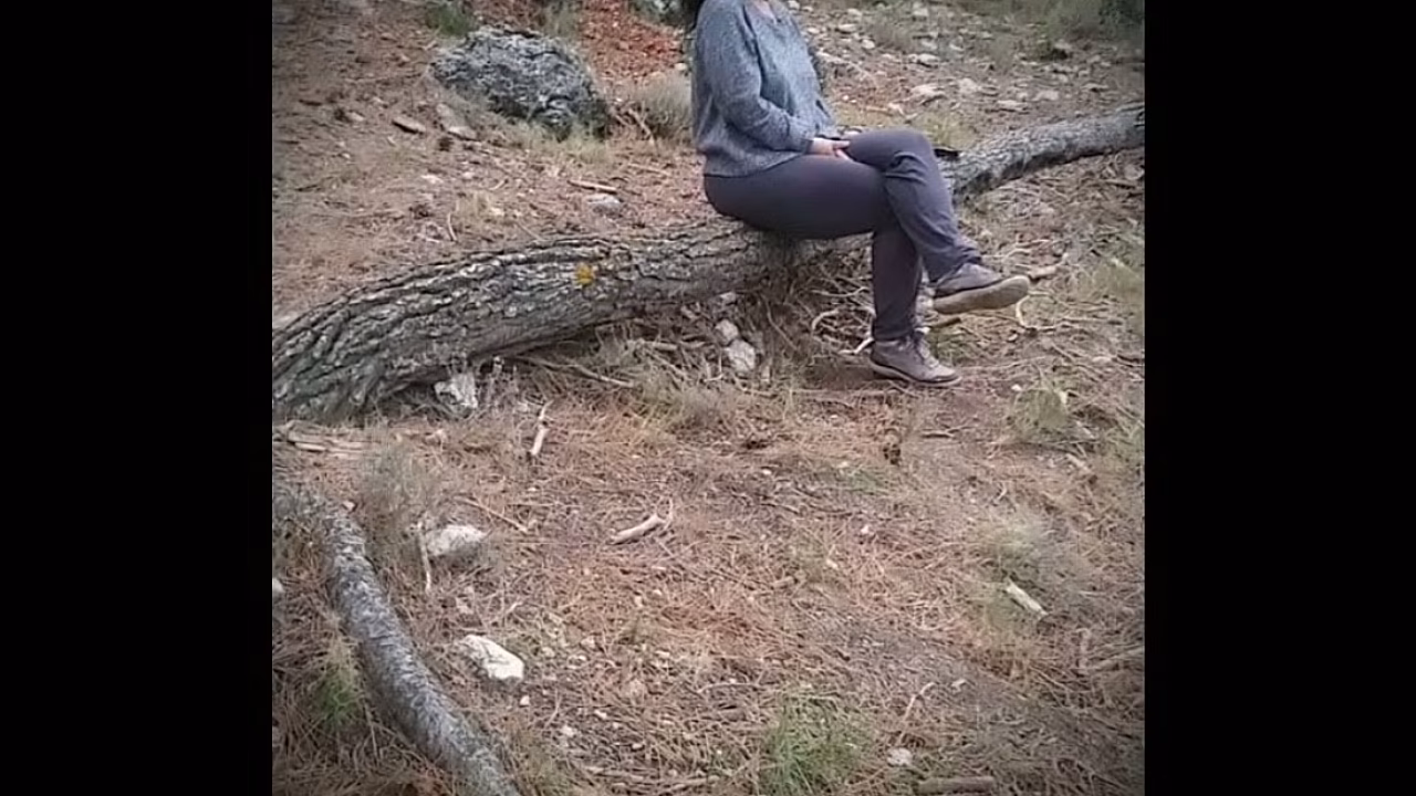 Strange girl walking in the mountains gets fucked by surprise