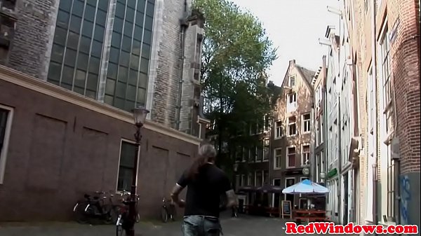 Lingeried Dutch hooker takes cum in mouth