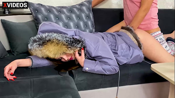Stepson fucked his stepmother after a bachelorette party without even taking off her down jacket.