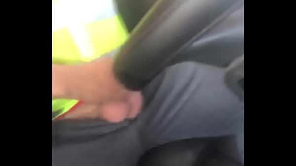 Chauffeur De Camion Se Touchant Au Travail